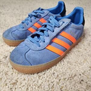 Adidas Originals GAZELLE Low Top Shoes Blue Kids' Size 13K
